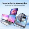 14" Dual Portable Monitor – USB-C Plug & Play for Laptop/Phone/Tablet - Image 4