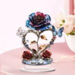 2D HD Acrylic Rose Decor – Elegant Wedding & Event Tabletop Ornaments