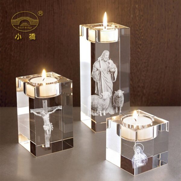 European Crystal Candle Holder – Elegant Dining & Wedding Decor
