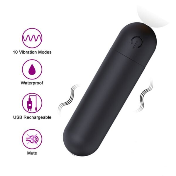 10-Speed Mini Bullet Vibrator – Waterproof Personal Massager
