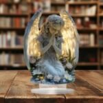 Radiant Prayer Angel Statue – Serene Desktop Decor for Home & Office