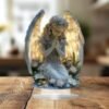 Radiant Prayer Angel Statue – Serene Desktop Decor for Home & Office - Image 4