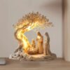 Jesus Tree of Life Acrylic Wall Hanging & Desktop Decor – Cross-Shaped Inspirational Gift - Image 2