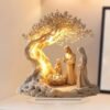 Jesus Tree of Life Acrylic Wall Hanging & Desktop Decor – Cross-Shaped Inspirational Gift - Image 3