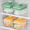 [New] 34-Cell Mango Yellow Ice Cube Tray - Single Layer with Push-Button Release & Storage Box (Includes Free Ice Scoop) - Food Grade BPA-Free - Image 2