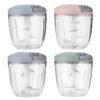[900ml] Professional Manual Garlic Chopper - 2-Second Multi-Function Food Processor for Vegetables, Meat & Baby Food (3 Blades Included) - Commercial-Grade Pull String Design - Image 5
