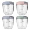 [900ml] Professional Manual Garlic Chopper - 2-Second Multi-Function Food Processor for Vegetables, Meat & Baby Food (3 Blades Included) - Commercial-Grade Pull String Design - Image 5
