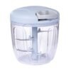 [900ml] Professional Manual Garlic Chopper - 2-Second Multi-Function Food Processor for Vegetables, Meat & Baby Food (3 Blades Included) - Commercial-Grade Pull String Design - Image 6