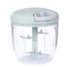 [900ml] Professional Manual Garlic Chopper - 2-Second Multi-Function Food Processor for Vegetables, Meat & Baby Food (3 Blades Included) - Commercial-Grade Pull String Design - Image 4