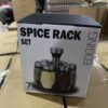 [12-Piece] Rotating Spice Rack Set - 120ml Glass Condiment Jars with Stainless Steel Stand (ABS Lids) - Kitchen Countertop Organizer by Xide Tao - Image 8