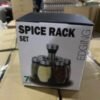 [12-Piece] Rotating Spice Rack Set - 120ml Glass Condiment Jars with Stainless Steel Stand (ABS Lids) - Kitchen Countertop Organizer by Xide Tao - Image 8