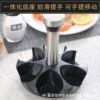 [12-Piece] Rotating Spice Rack Set - 120ml Glass Condiment Jars with Stainless Steel Stand (ABS Lids) - Kitchen Countertop Organizer by Xide Tao - Image 9