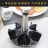 [12-Piece] Rotating Spice Rack Set - 120ml Glass Condiment Jars with Stainless Steel Stand (ABS Lids) - Kitchen Countertop Organizer by Xide Tao - Image 9