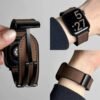 [Premium] Crazy Horse Leather Watch Band - Universal Fit for Apple Watch/Huawei/Xiaomi (20/22mm) - Soft Magnetic Closure Strap - Business & Casual Wear - Image 4