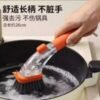 [2-in-1] Long Handle Pot Scrubber Brush - 26cm Detergent Dispenser Cleaning Brush (Splash-Proof Design) - Non-Scratch for Cast Iron/Non-Stick Pans - Image 4