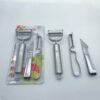 [3-Piece] Stainless Steel Vegetable Peeler Set - Professional Potato Carrot Peeler with Grater & Feather Remover - Commercial-Grade Kitchen Tools (Ergonomic Handles) - Image 2