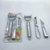 [3-Piece] Stainless Steel Vegetable Peeler Set - Professional Potato Carrot Peeler with Grater & Feather Remover - Commercial-Grade Kitchen Tools (Ergonomic Handles) - Image 2