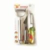[3-Piece] Stainless Steel Vegetable Peeler Set - Professional Potato Carrot Peeler with Grater & Feather Remover - Commercial-Grade Kitchen Tools (Ergonomic Handles) - Image 3