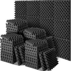 Professional Acoustic Foam Panels - 3rd Gen Polyurethane | Fire-Resistant Soundproofing (30x30cm/50x50cm) | Self-Adhesive & Non-Adhesive