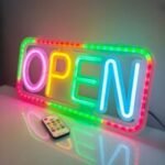 Custom LED Neon Sign - "OPEN" Light Box with 358 Color Modes | Remote Control & Dimmable | IP42 Waterproof (45+ Designs)