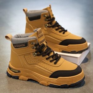 HIFASHION Work Boots – Trendy Men's High-Top Martin Boots