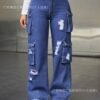 Cargo Jeans - Women's Utility Pants w/ 8 Pockets | Wholesale - Image 5