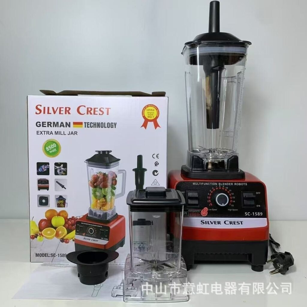 SILVER CREST 8500W Commercial Blender | German-Designed Motor + Extra Mill Jar | 6PCs/Carton