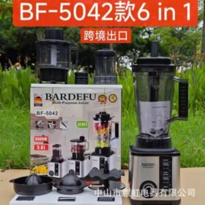BARDEFU 6IN1 Commercial Blender - 9500W 3L Capacity | Juice+Meat Grind+Ice Crush (BF-5042) | UK/EU/US Plug Options