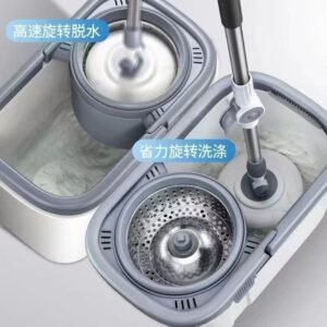 360° Rotating Mop Set with Bucket - Stainless Steel Turbo Spin Mop