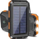 20000mAh Dual USB Waterproof Solar Power Bank Mobile Power Supply Holder Type-C DC Input Polymer Lithium Battery Over-Charging