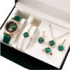 5-Piece Women's Jewelry Set - Quartz Watch + Necklace + Bracelet + Ring + Earrings (Gift Set Without Box) - Image 17