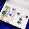 5-Piece Women's Jewelry Set - Quartz Watch + Necklace + Bracelet + Ring + Earrings (Gift Set Without Box) - Image 14