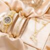 5-Piece Women's Jewelry Set - Quartz Watch + Necklace + Bracelet + Ring + Earrings (Gift Set Without Box) - Image 20