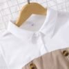 2025 Summer New Casual Chic Contrast-Collar Puff Sleeve Top + Flared Pants Two-Piece Set - Image 4