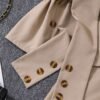 2025 Summer New Casual Chic Contrast-Collar Puff Sleeve Top + Flared Pants Two-Piece Set - Image 6